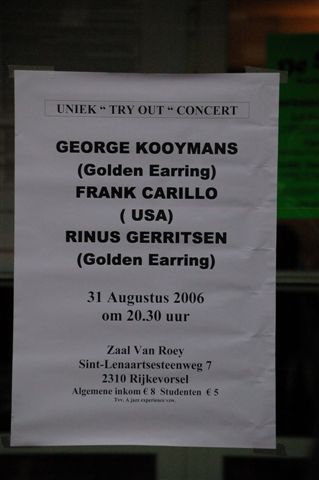 Kooymans and Carillo show try out announcement show poster August 31, 2006 Rijkevorsel